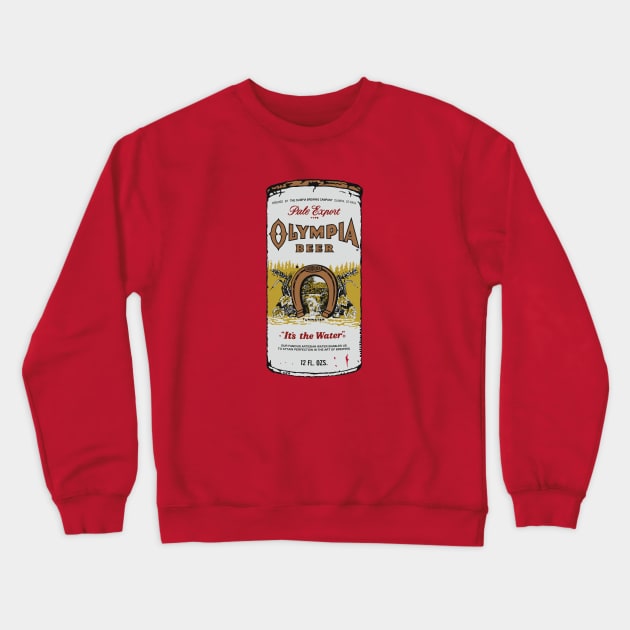 olympia beer as worn by kurt cobain Crewneck Sweatshirt by VizRad